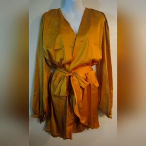 Gold mini dress